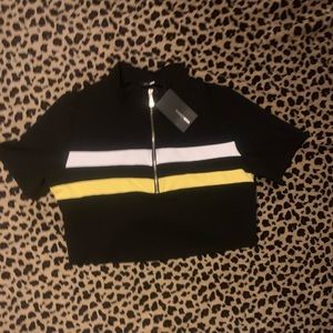 ColorBlock CropTop Shirt